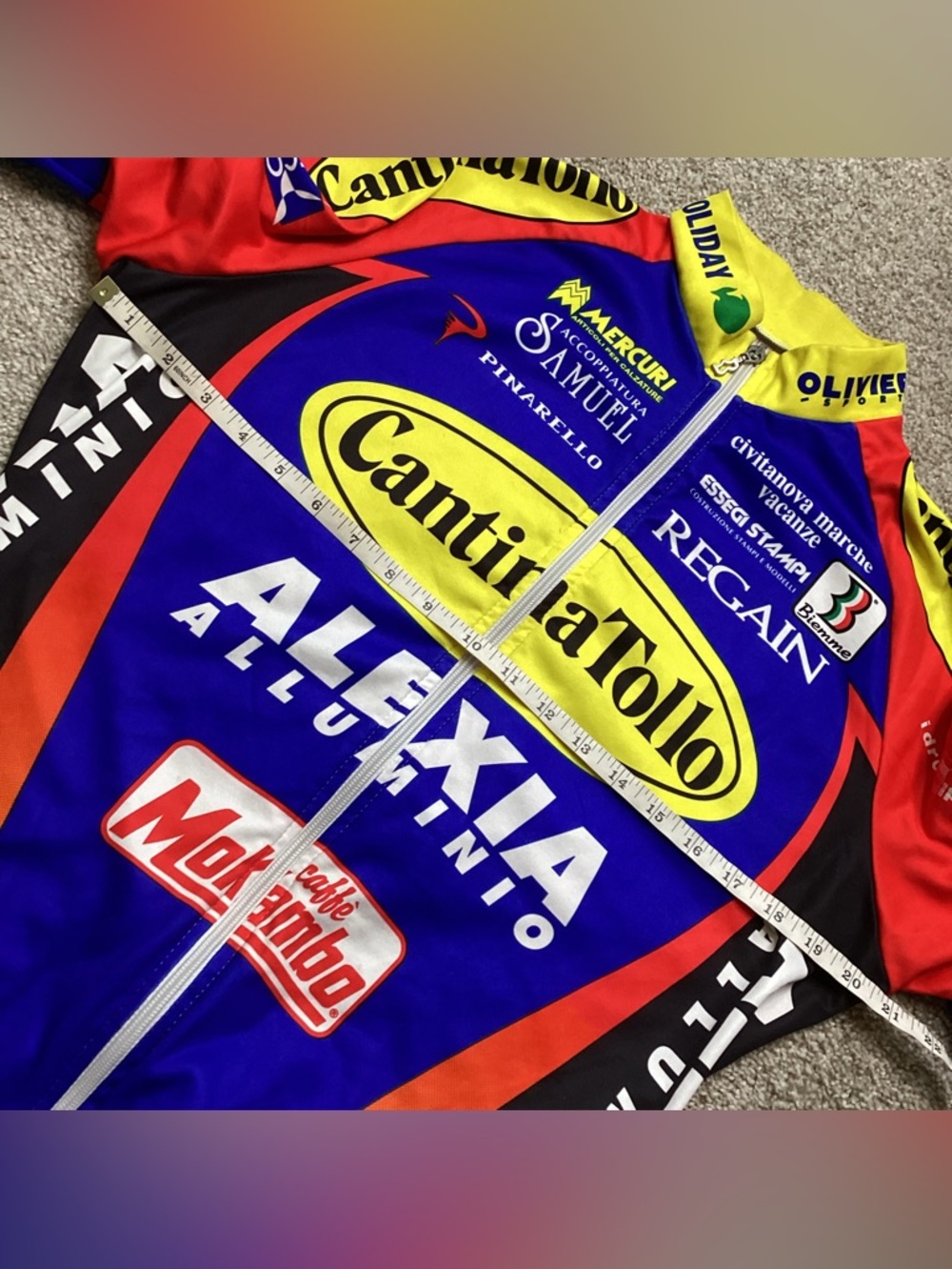Cantina Tollo Alexia Alluminio Cycling Jersey 90’s Long Sleeve Large Jacket - Picture 5 of 7